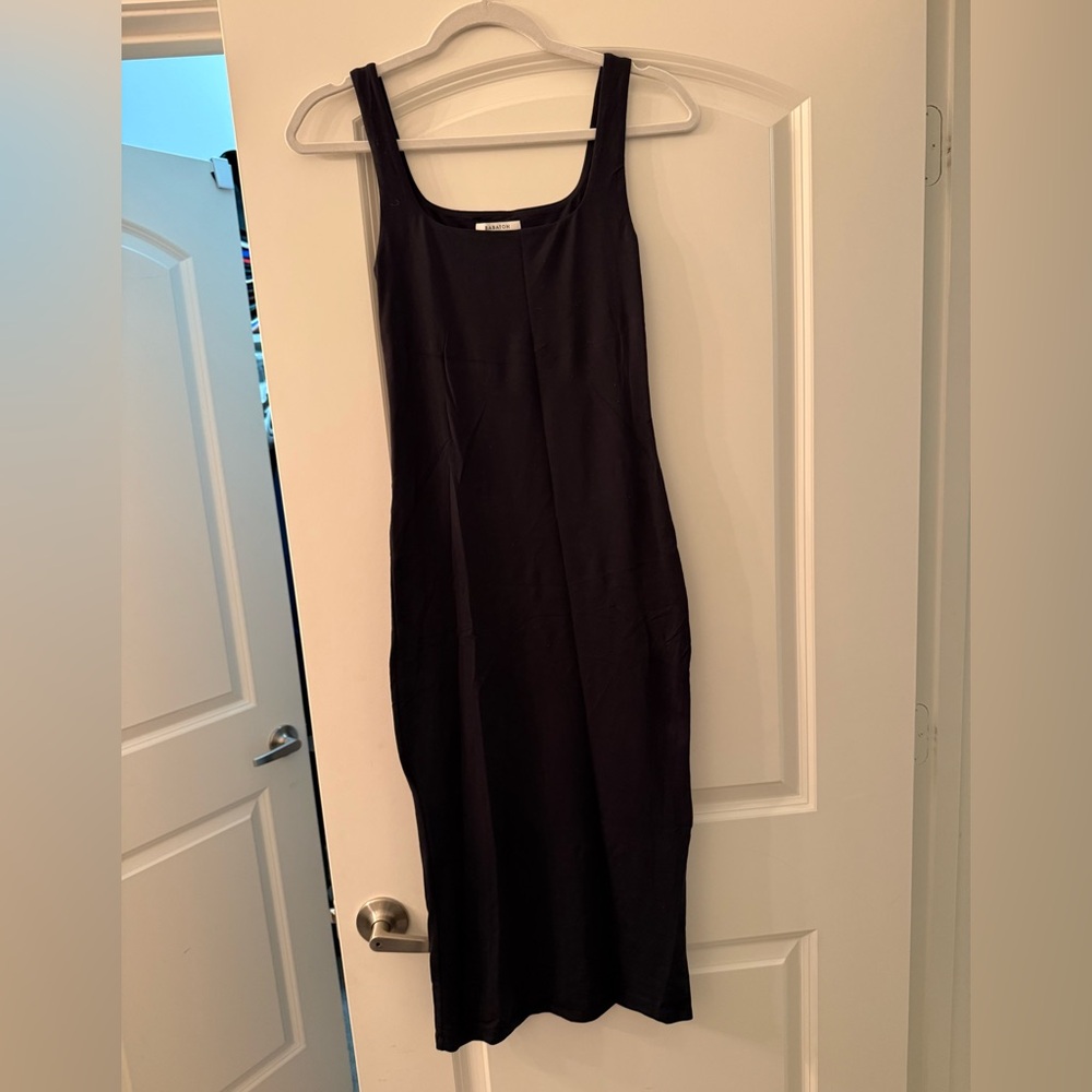 Aritzia Contour Black Midi Dress